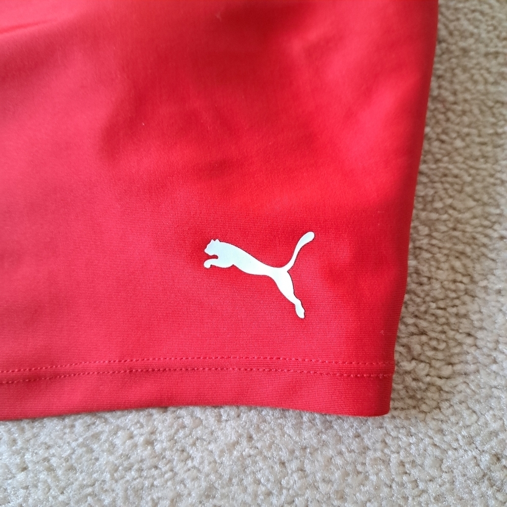 Puma Swim Top Cropped Tank Womens Size Small Red Bikini Top NWOT - Picture 3 of 7